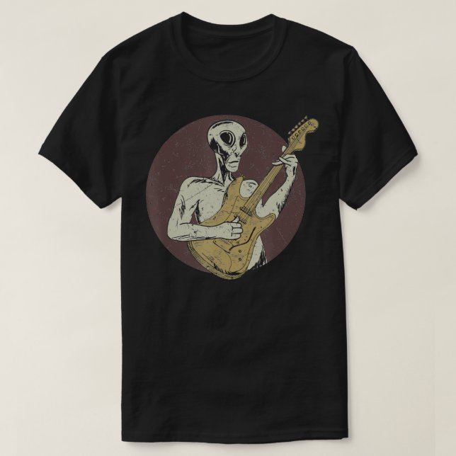 Vintage Stil Guitar T Shirt (Design framsida)