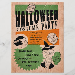 Vintage Stil Halloween Costume Party Inbjudan