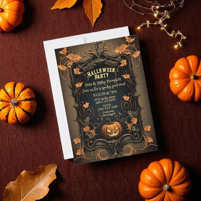 Vintage Stil Halloween-inbjudan - Anpassade Inbjudningar (Skapare uppladdad)
