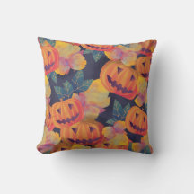Vintage Stil Halloween Pumpkins | Dekorativ kudde