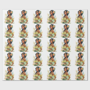 Vintage stil Hawaii Resa Honolulu Hula Flicka Presentpapper