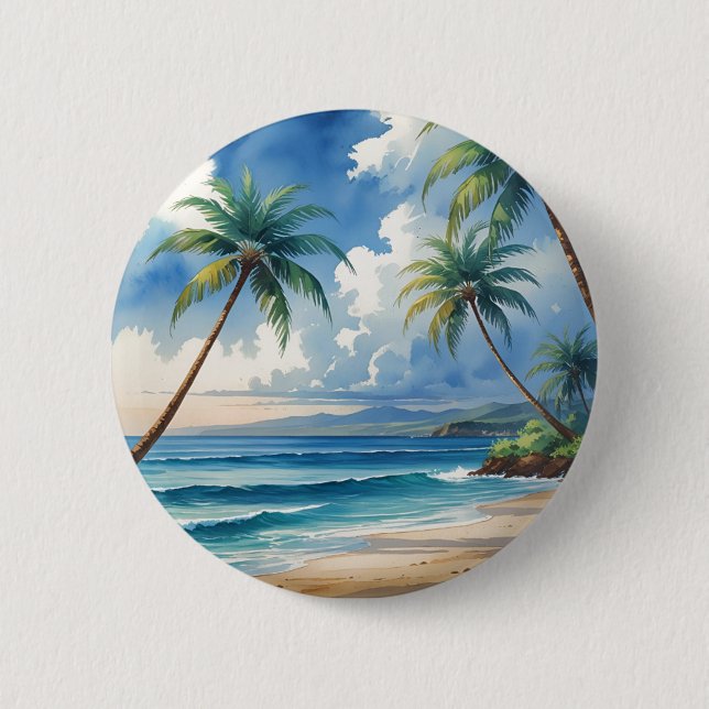 Vintage Stil Hawaii Travel Aloha från Hawaii Knapp (Framsida)
