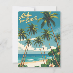 Vintage Stil Hawaii Travel Aloha från Hawaii Vykort