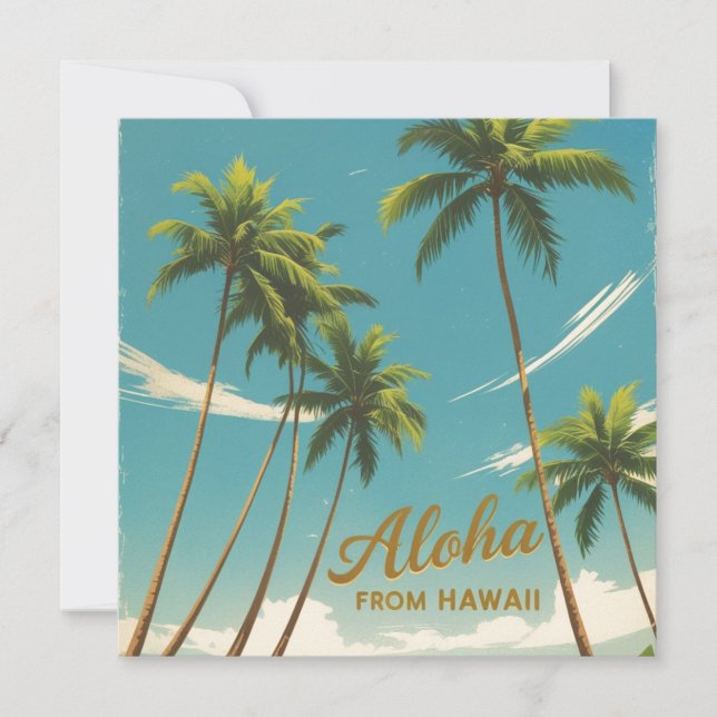 Vintage Stil Hawaii Travel Aloha Hawaii Card (Framsida)