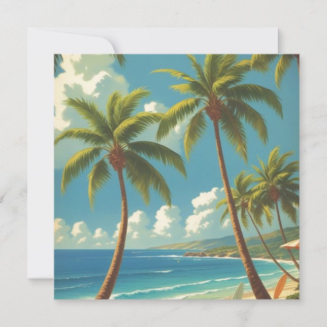Vintage Stil Hawaii Travel Aloha Hawaii Card (Framsida)