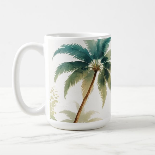 Vintage Stil Hawaiian Travel Honolulu Kaffemugg (Vänster)