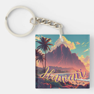 Vintage Stil Hawaiian Travel Honolulu Mid Pacific