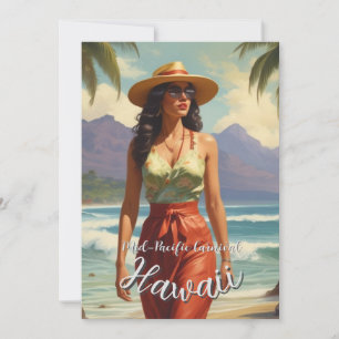 Vintage Stil Hawaiian Travel Honolulu Mid Pacific Julkort