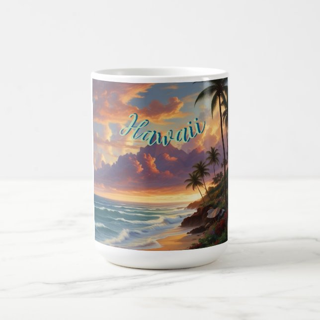 Vintage Stil Hawaiian Travel Honolulu Mid Pacific Kaffemugg (Center)