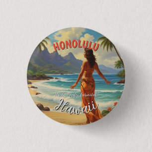 Vintage Stil Hawaiian Travel Honolulu Mid Pacific Knapp