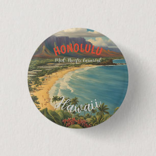 Vintage Stil Hawaiian Travel Honolulu Mid Pacific Knapp