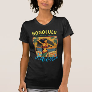 Vintage Stil Hawaiian Travel Honolulu Mid Pacific T Shirt