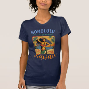 Vintage Stil Hawaiian Travel Honolulu Mid Pacific T Shirt