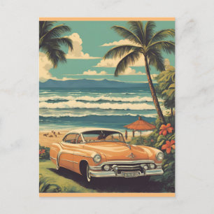Vintage Stil Hawaiian Travel Honolulu Mid Pacific Vykort