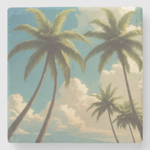 Vintage stil Hawaiianskt resemotiv Aloha från Hawa Stenunderlägg