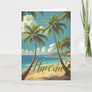 Vintage stil hawaiianskt resor Aloha från Hawaii Kort