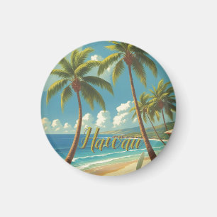 Vintage stil hawaiianskt resor Aloha från Hawaii Magnet