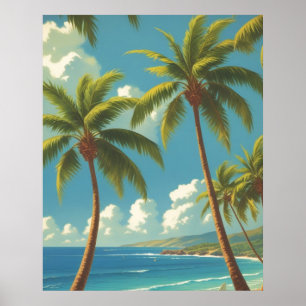 Vintage stil hawaiianskt resor Aloha från Hawaii Poster