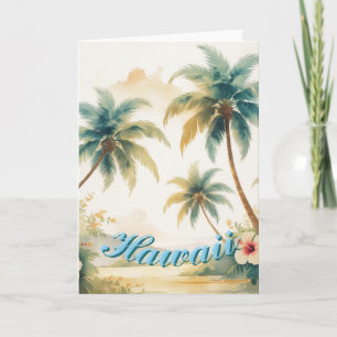Vintage stil hawaiianskt resor Honolulu Kort