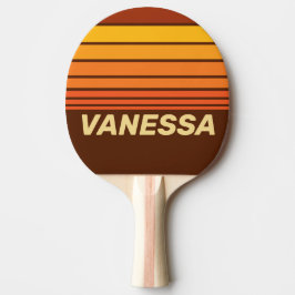 Vintage Stil Horisontell Rand med Namn Pingisracket