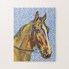 Vintage Stil Horse in Bridle Puzzle Pussel