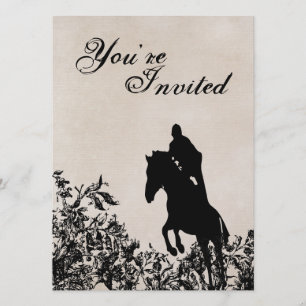 Vintage Stil Horse Jumping Birthday-inbjudan Inbjudningar