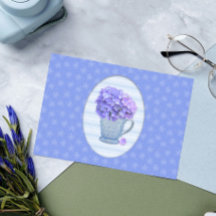 Vintage Stil Hydrangea Large Font Birthday Card