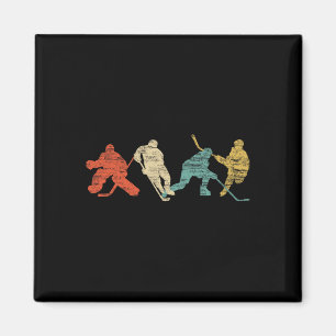 Vintage Stil Ice Hockey Magnet
