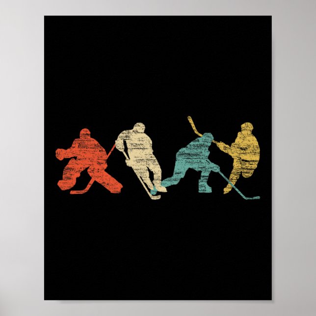 Vintage Stil Ice Hockey Poster (Framsidan)