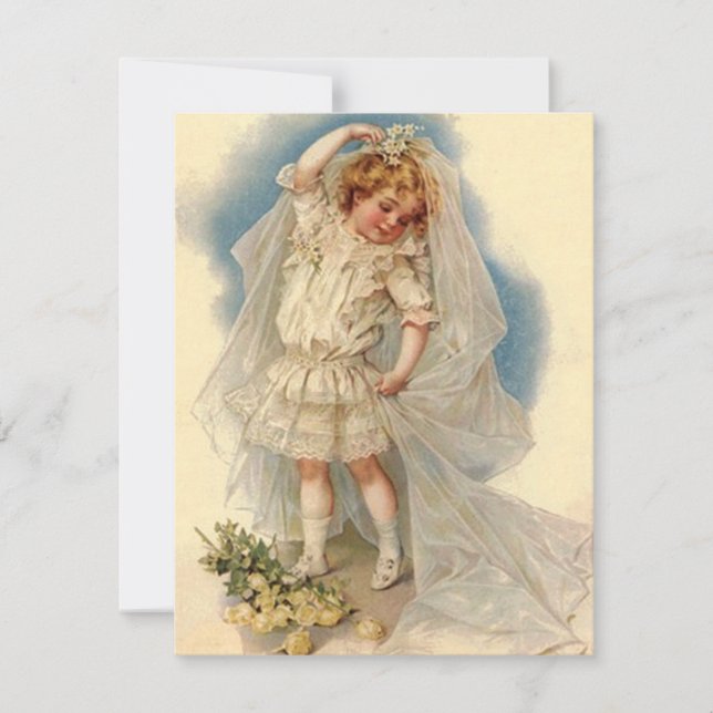 Vintage Stil Inbjudningskort för möhippan (Framsida)