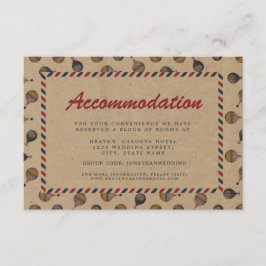 Vintage Stil, inkvartering för destinationsbröllop Tilläggskort