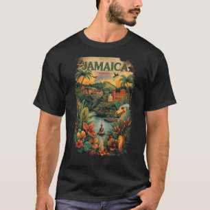 Vintage stil Jamaica resemålning illustration T Shirt