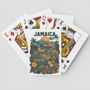 Vintage stil Jamaica resillustration Casinokort