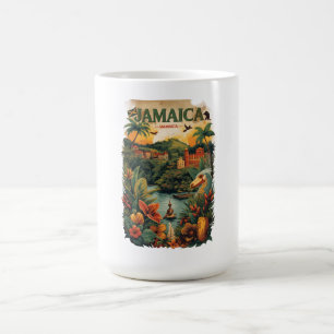 Vintage stil Jamaica resillustration Kaffemugg