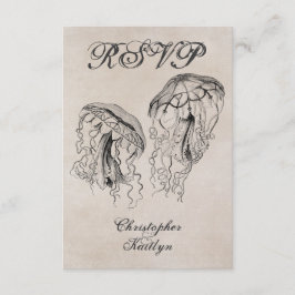 Vintage Stil Jellyfish Beach Wedding OSA kort