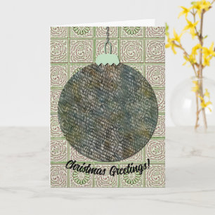 Vintage Stil jul Ornament Art Snakeskin Kort