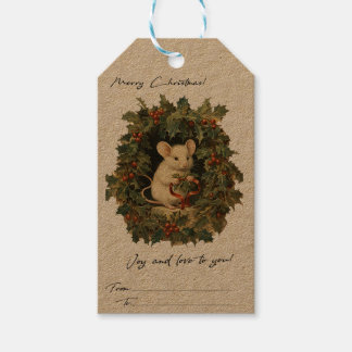 Vintage Stil jul Presentetikett