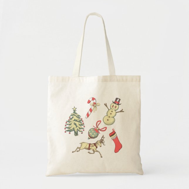 Vintage Stil jul Tygkasse (Framsidan)