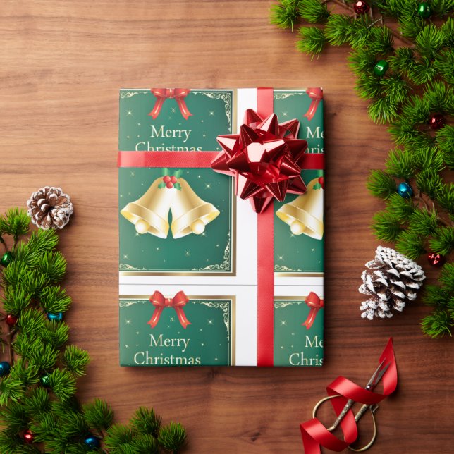 Vintage Stil-julafton Klockor Helgdag Presentpapper (Julgåva)