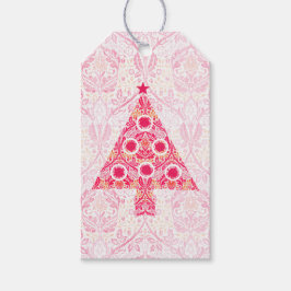 Vintage Stil Julgran Stil Gift Märkre Rosa Presentetikett