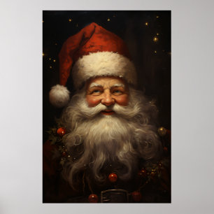 Vintage Stil Jultomten Poster