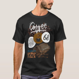 Vintage stil kaffetid t shirt