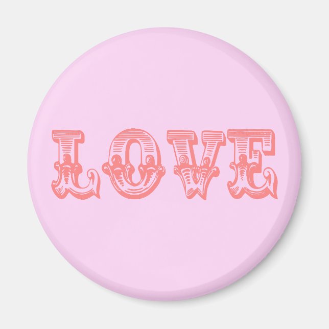 Vintage Stil Kärlek Magnet (Framsidan)