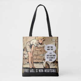 Vintage stil Katt Sarksastisk humor Tygkasse