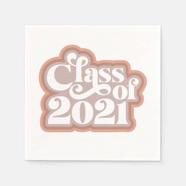 Vintage Stil klass 2021 Pappersservett (Framsidan)