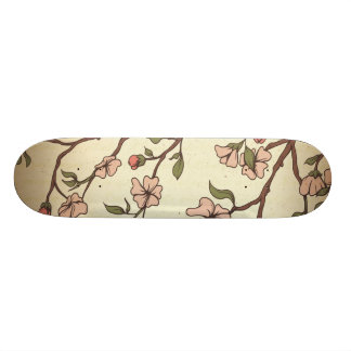 vintage stil körsbärsblomkonst skateboard bräda 21,5 cm