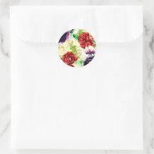 Vintage Stil Large Watercolor Flowers