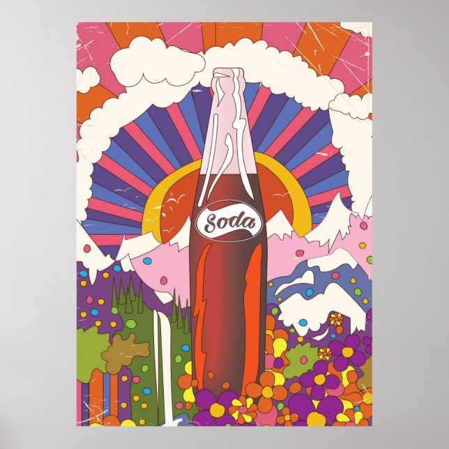 Vintage stil läskreklam poster (Framsidan)