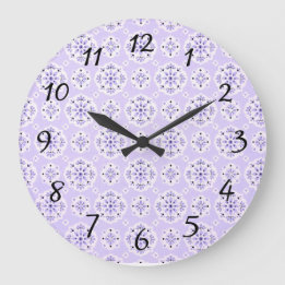 Vintage Stil Lavender Lila Pastel Wall Clock Stor Klocka
