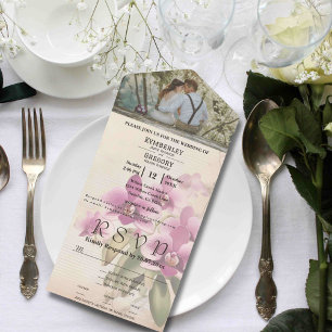 Vintage Stil Lila Orchid Photo E-postwebbplats